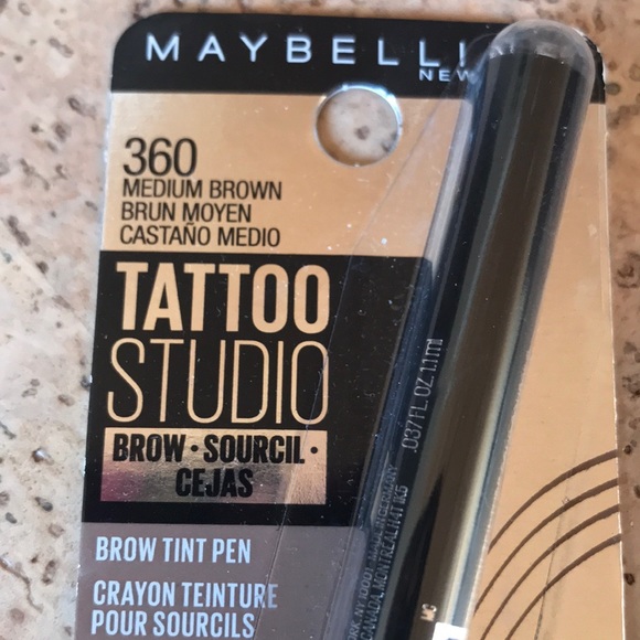 ❤️ Maybelline Tattoo Studio brow pen, medium brown - Picture 2 of 4
